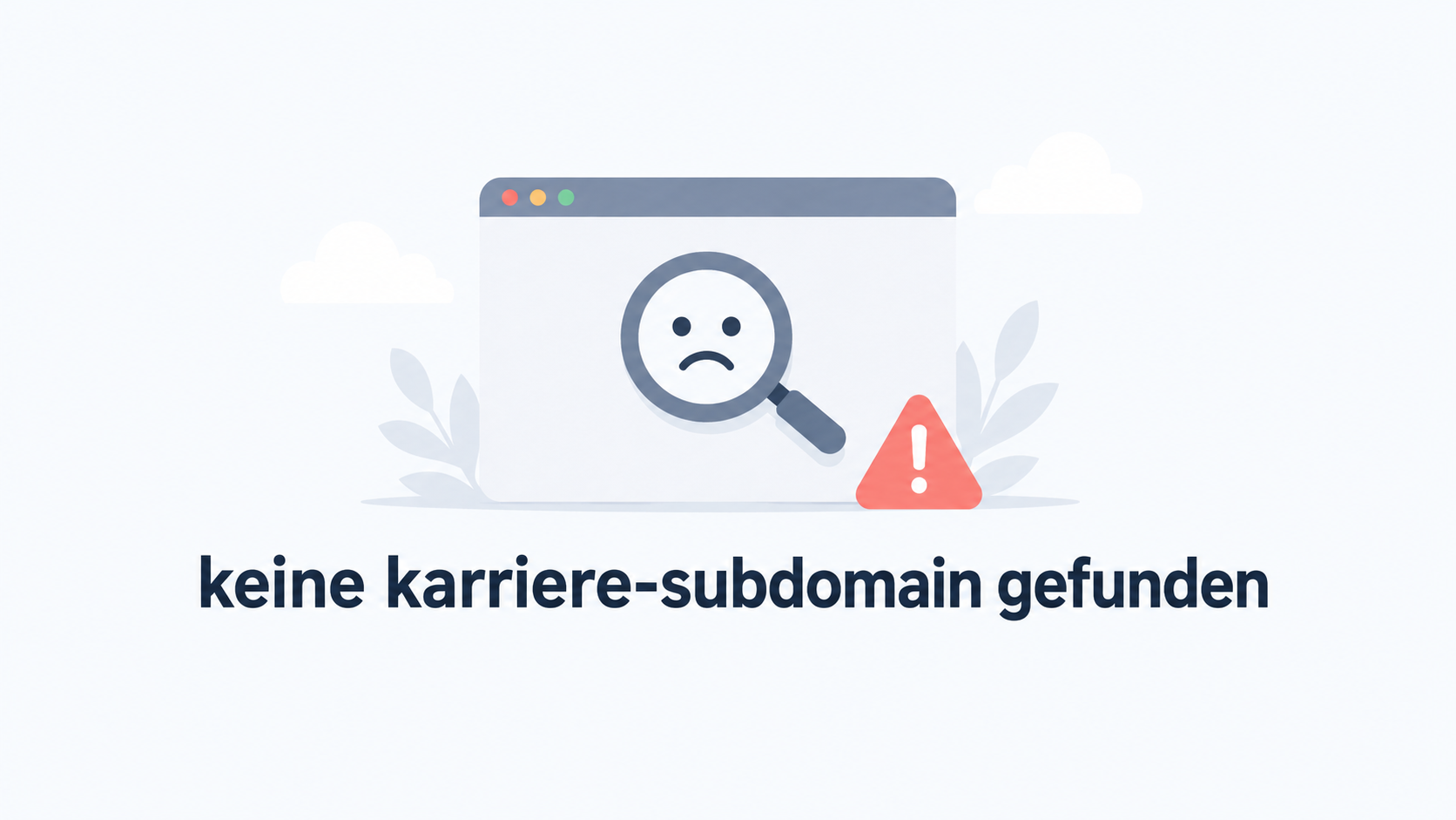 Understanding “keine karriere-subdomain gefunden”