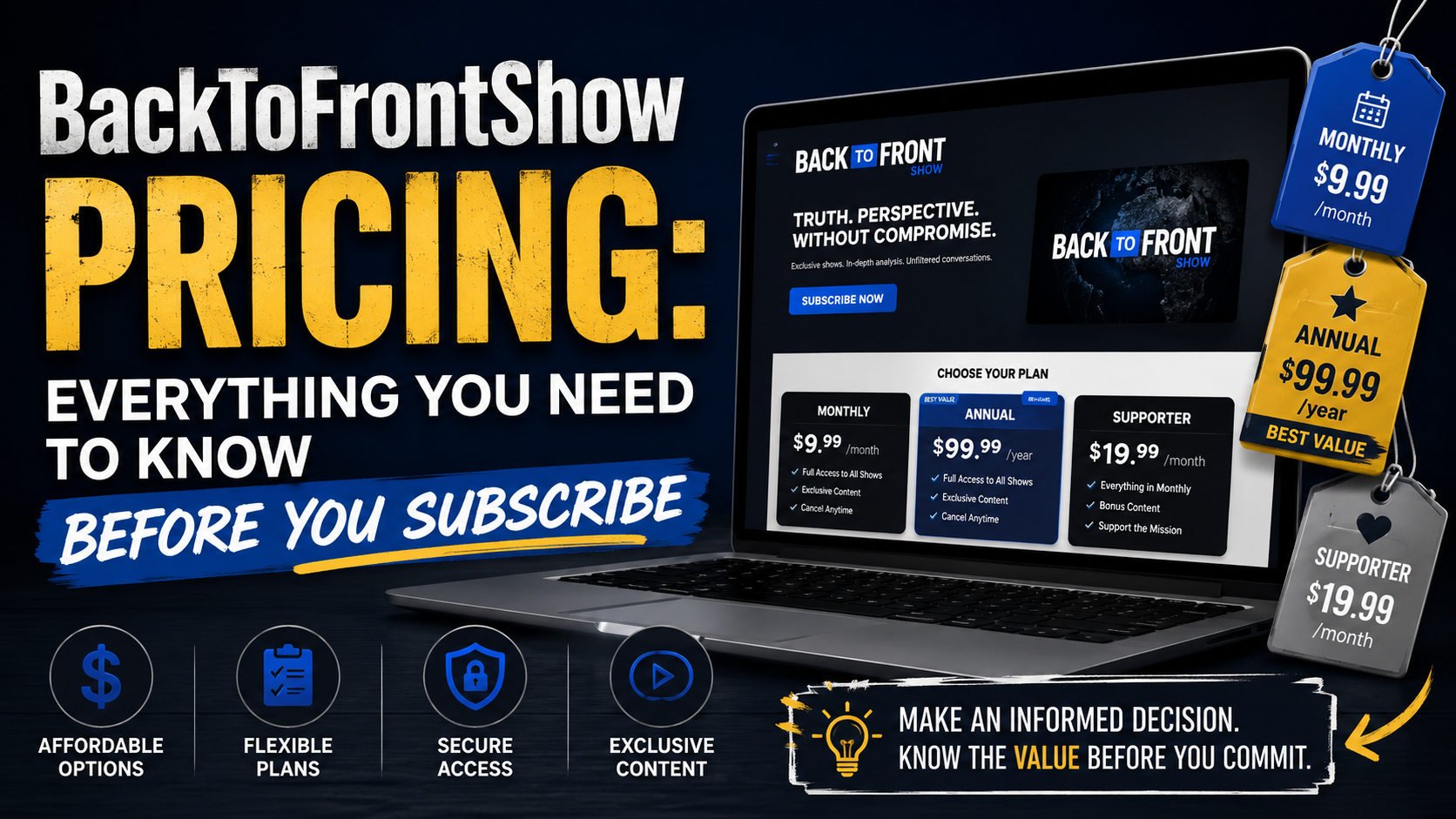 BackToFrontShow Pricing: Everything You Need to Know Before You Subscribe
